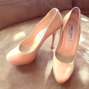 Jimmy Choo size 7.5 neutral pumps